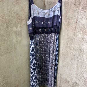 Ulla Popken Boho Summer Dress W/Light Sequin Front